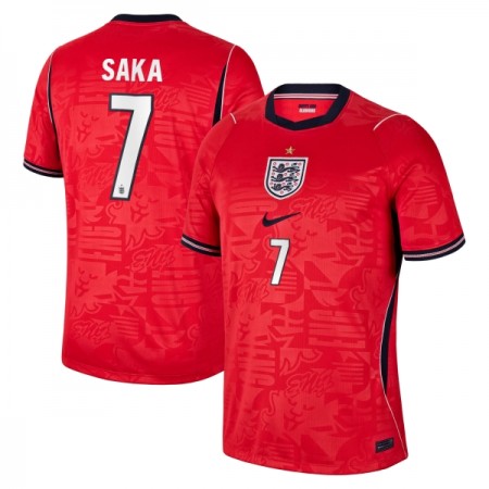 Camisola Inglaterra Saka 7 2º Equipamento Mundial 2026 Manga Curta