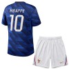 Camisola França Mbappé 10 Criança 1º Equipamento Mundial 2026 Manga Curta