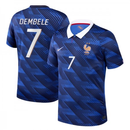 Camisola França O. Dembele 7 1º Equipamento Mundial 2026 Manga Curta