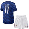 Camisola França Olise 11 Criança 1º Equipamento Mundial 2026 Manga Curta