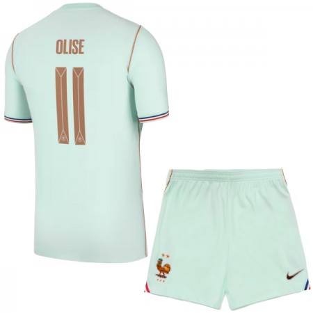 Camisola França Olise 11 Criança 2º Equipamento Mundial 2026 Manga Curta