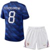 Camisola França Tchouameni 8 Criança 1º Equipamento Mundial 2026 Manga Curta