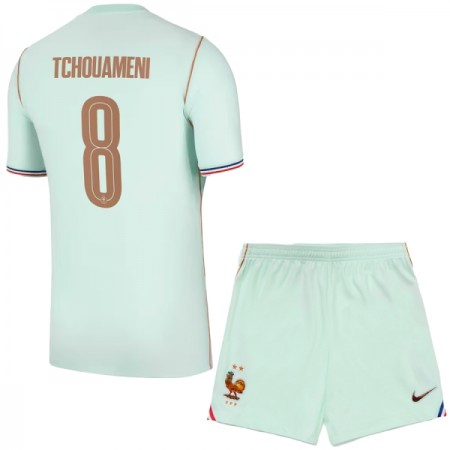 Camisola França Tchouameni 8 Criança 2º Equipamento Mundial 2026 Manga Curta