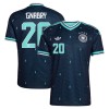 Camisola Alemanha Gnabry 20 2º Equipamento Mundial 2026 Manga Curta