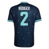 Camisola Alemanha Rudiger 2 2º Equipamento Mundial 2026 Manga Curta