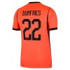 Camisola Holanda Dumfries 22 1º Equipamento Mundial 2026 Manga Curta
