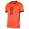 Camisola Holanda Frenkie de Jong 21 Criança 1º Equipamento Mundial 2026 Manga Curta