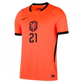 Camisola Holanda Frenkie de Jong 21 Criança 1º Equipamento Mundial 2026 Manga Curta