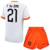 Camisola Holanda Frenkie de Jong 21 Criança 2º Equipamento Mundial 2026 Manga Curta