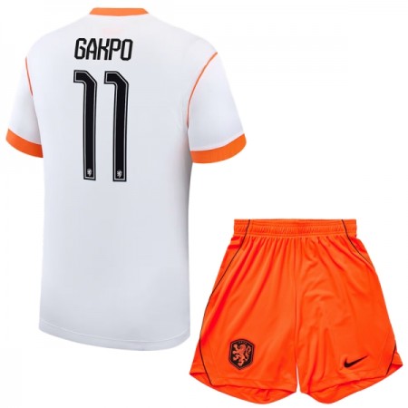 Camisola Holanda Gakpo 11 Criança 2º Equipamento Mundial 2026 Manga Curta