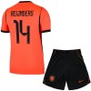 Camisola Holanda Reijnders 14 Criança 1º Equipamento Mundial 2026 Manga Curta