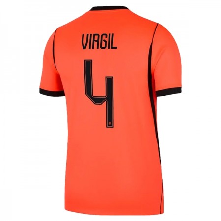 Camisola Holanda Virgil 4 1º Equipamento Mundial 2026 Manga Curta