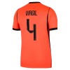 Camisola Holanda Virgil 4 Criança 1º Equipamento Mundial 2026 Manga Curta
