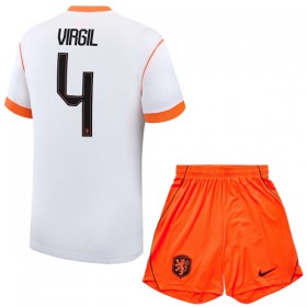 Camisola Holanda Virgil 4 Criança 2º Equipamento Mundial 2026 Manga Curta