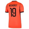 Camisola Holanda Weghorst 19 1º Equipamento Mundial 2026 Manga Curta
