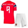 Camisola Noruega Haaland 9 Criança 1º Equipamento Mundial 2026 Manga Curta