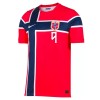 Camisola Noruega Haaland 9 Criança 1º Equipamento Mundial 2026 Manga Curta