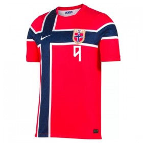 Camisola Noruega Haaland 9 Criança 1º Equipamento Mundial 2026 Manga Curta