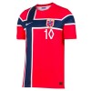 Camisola Noruega Odegaard 10 Criança 1º Equipamento Mundial 2026 Manga Curta
