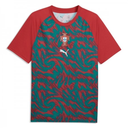 Camisola Portugal Pre-Match Mundial 2026 Vermelha Manga Curta