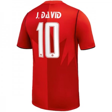Camisola Canadá J. David 10 1º Equipamento Mundial 2026 Manga Curta