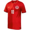 Camisola Canadá J. David 10 1º Equipamento Mundial 2026 Manga Curta
