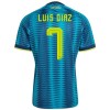Camisola Colômbia Luis Diaz 7 2º Equipamento Mundial 2026 Manga Curta