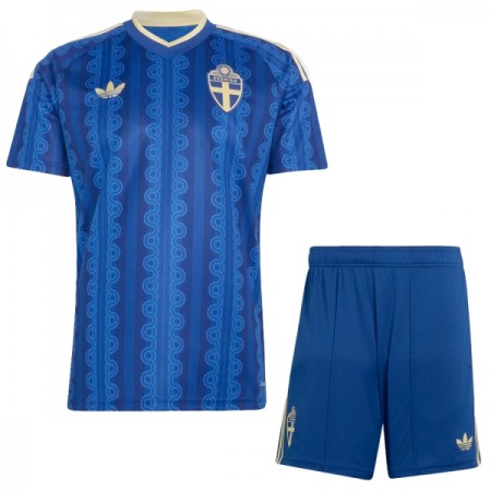 Camisola Suécia Criança 2º Equipamento Mundial 2026 Manga Curta