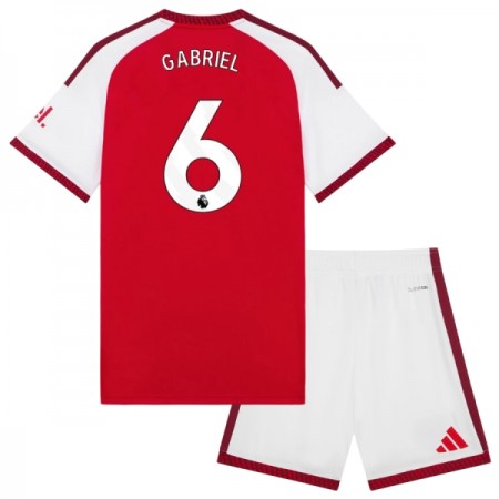 Camisola Arsenal Gabriel 6 Criança 1º Equipamento 2026-27 Manga Curta