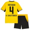 Camisola Borussia Dortmund N. Schlotterbeck 4 Criança 1º Equipamento 2026-27 Manga Curta