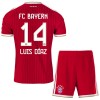 Camisola FC Bayern München Luis Diaz 14 Criança 1º Equipamento 2026-27 Manga Curta