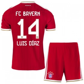 Camisola FC Bayern München Luis Diaz 14 Criança 1º Equipamento 2026-27 Manga Curta