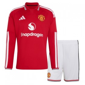 Camisola Manchester United Criança 1º Equipamento 2026-27 Manga Comprida