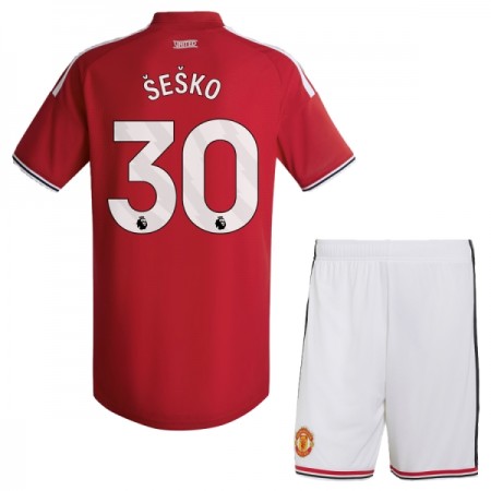 Camisola Manchester United Sesko 30 Criança 1º Equipamento 2026-27 Manga Curta