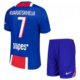 Camisola Paris Saint-Germain Kvaratskhelia 7 Criança 1º Equipamento 2026-27 Manga Curta