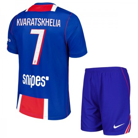 Camisola Paris Saint-Germain Kvaratskhelia 7 Criança 1º Equipamento 2026-27 Manga Curta