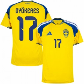 Camisola Suécia Gyokeres 17 1º Equipamento Mundial 2026 Manga Curta