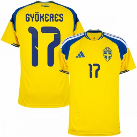Camisola Suécia Gyokeres 17 1º Equipamento Mundial 2026 Manga Curta