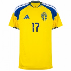Camisola Suécia Gyokeres 17 1º Equipamento Mundial 2026 Manga Curta