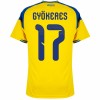 Camisola Suécia Gyokeres 17 1º Equipamento Mundial 2026 Manga Curta