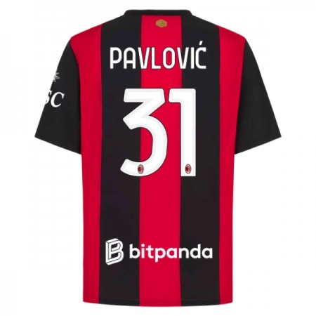 Camisola AC Milan Pavlovic 31 1º Equipamento 2026-27 Manga Curta