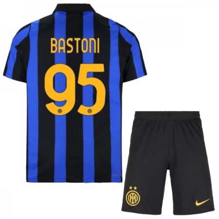 Camisola Inter de Milão Bastoni 95 Criança 1º Equipamento 2026-27 Manga Curta