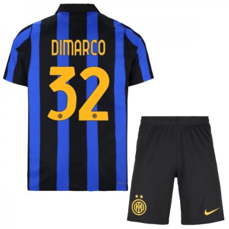 Camisola Inter de Milão Dimarco 32 Criança 1º Equipamento 2026-27 Manga Curta