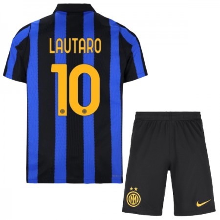 Camisola Inter de Milão Lautaro 10 Criança 1º Equipamento 2026-27 Manga Curta