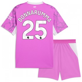 Camisola Manchester City Donnarumma 25 Guarda Redes Criança 2º Equipamento 2026-27 Rosa Manga Curta