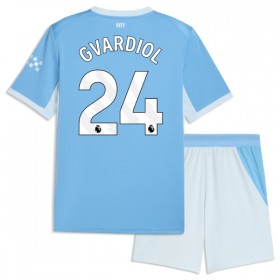 Camisola Manchester City Gvardiol 24 Criança 1º Equipamento 2026-27 Manga Curta