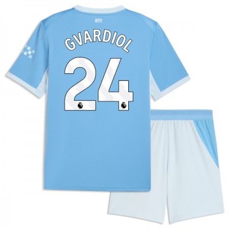 Camisola Manchester City Gvardiol 24 Criança 1º Equipamento 2026-27 Manga Curta