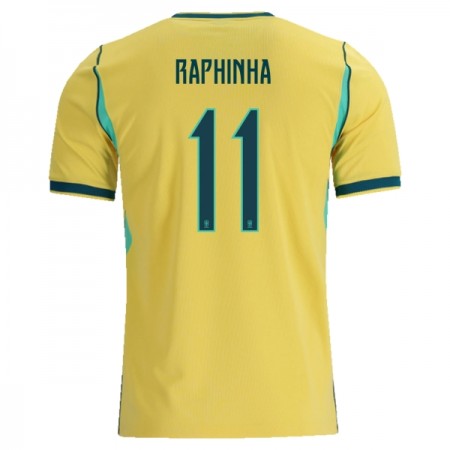 Camisola Brasil Raphinha 11 1º Equipamento Mundial 2026 Manga Curta