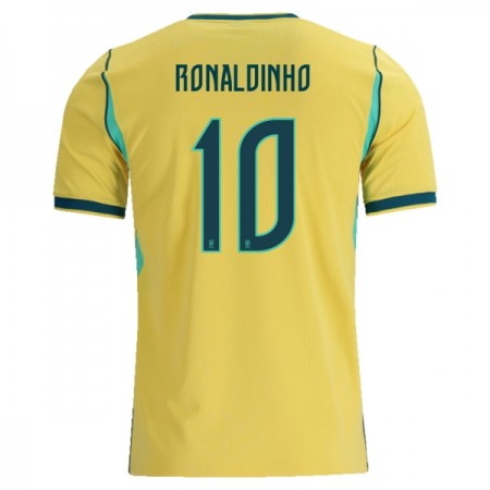 Camisola Brasil Ronaldinho 10 1º Equipamento Mundial 2026 Manga Curta