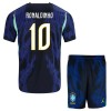 Camisola Brasil Ronaldinho 10 Criança 2º Equipamento Mundial 2026 Manga Curta
